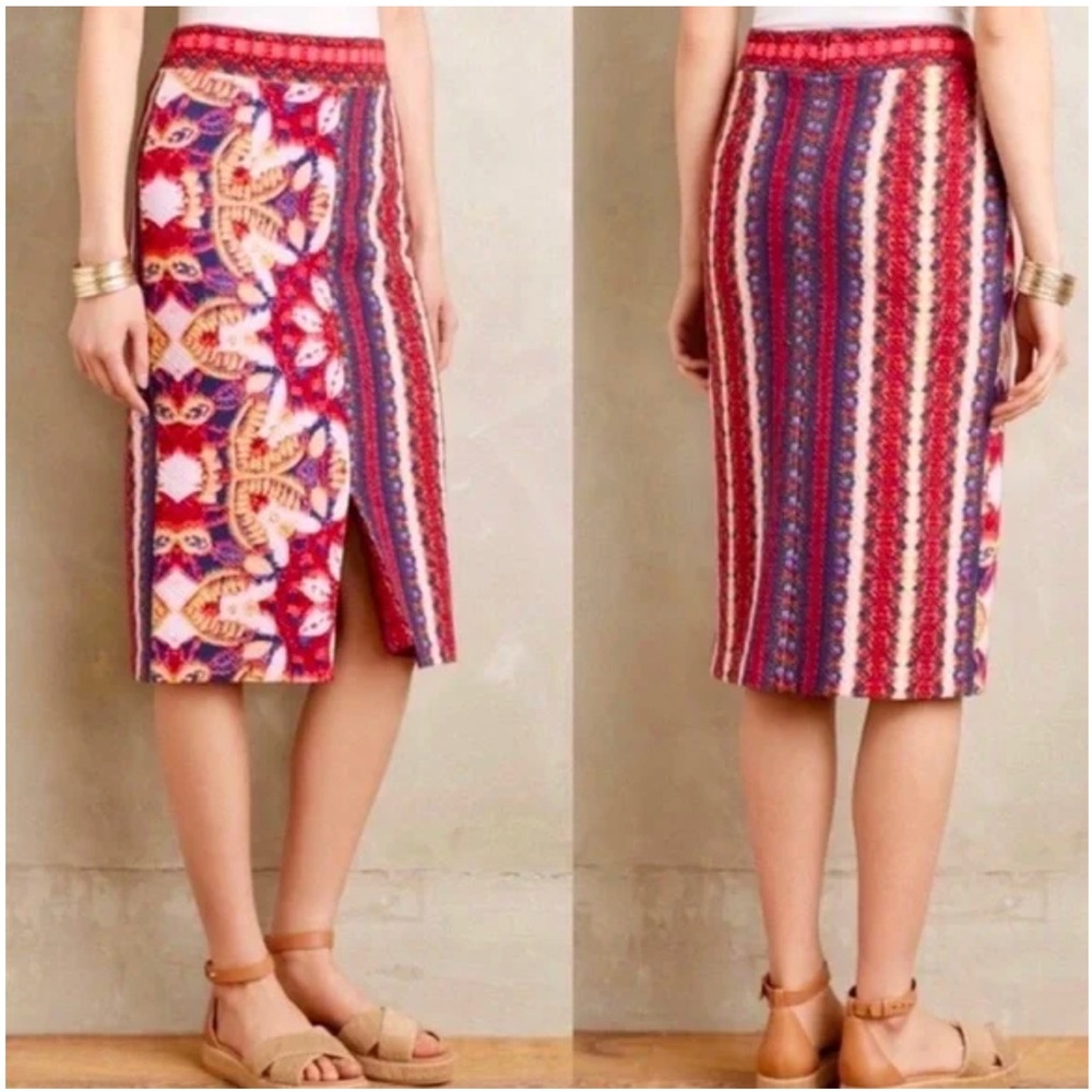 Anthropologie Maeve Boho Marala Knit Pencil Skirt